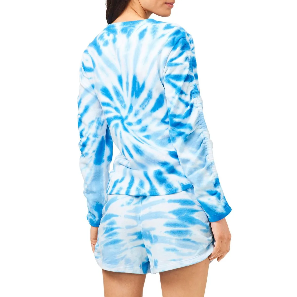 1.State Womens Cropped Tie-Dye Sweatshirt, Crew