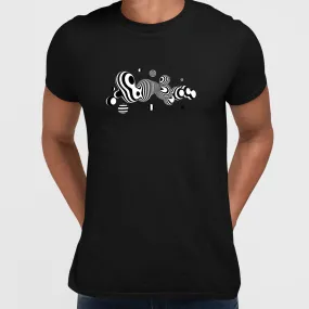 3D Fluid Abstract Zebra Bubble T-shirt Unique Design T-shirt