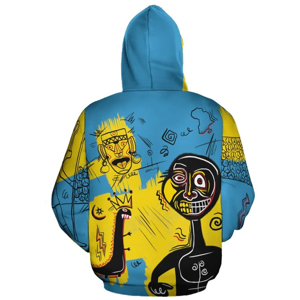 African Art Viva Underground Psychedelic Vintage Style All-over Hoodie