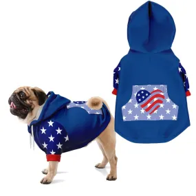 American Flag Heart Athletic Dog Zip Up