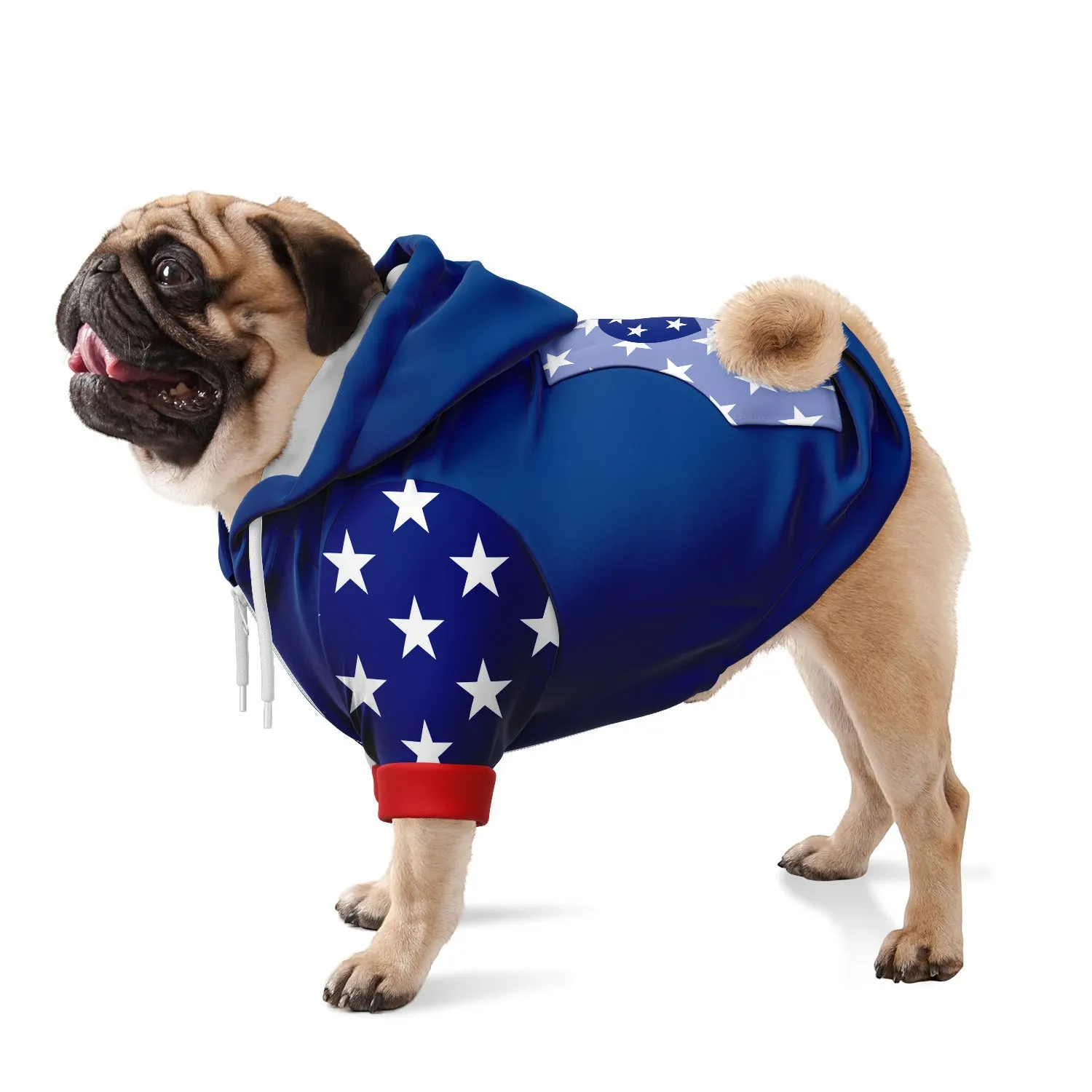 American Flag Heart Athletic Dog Zip Up