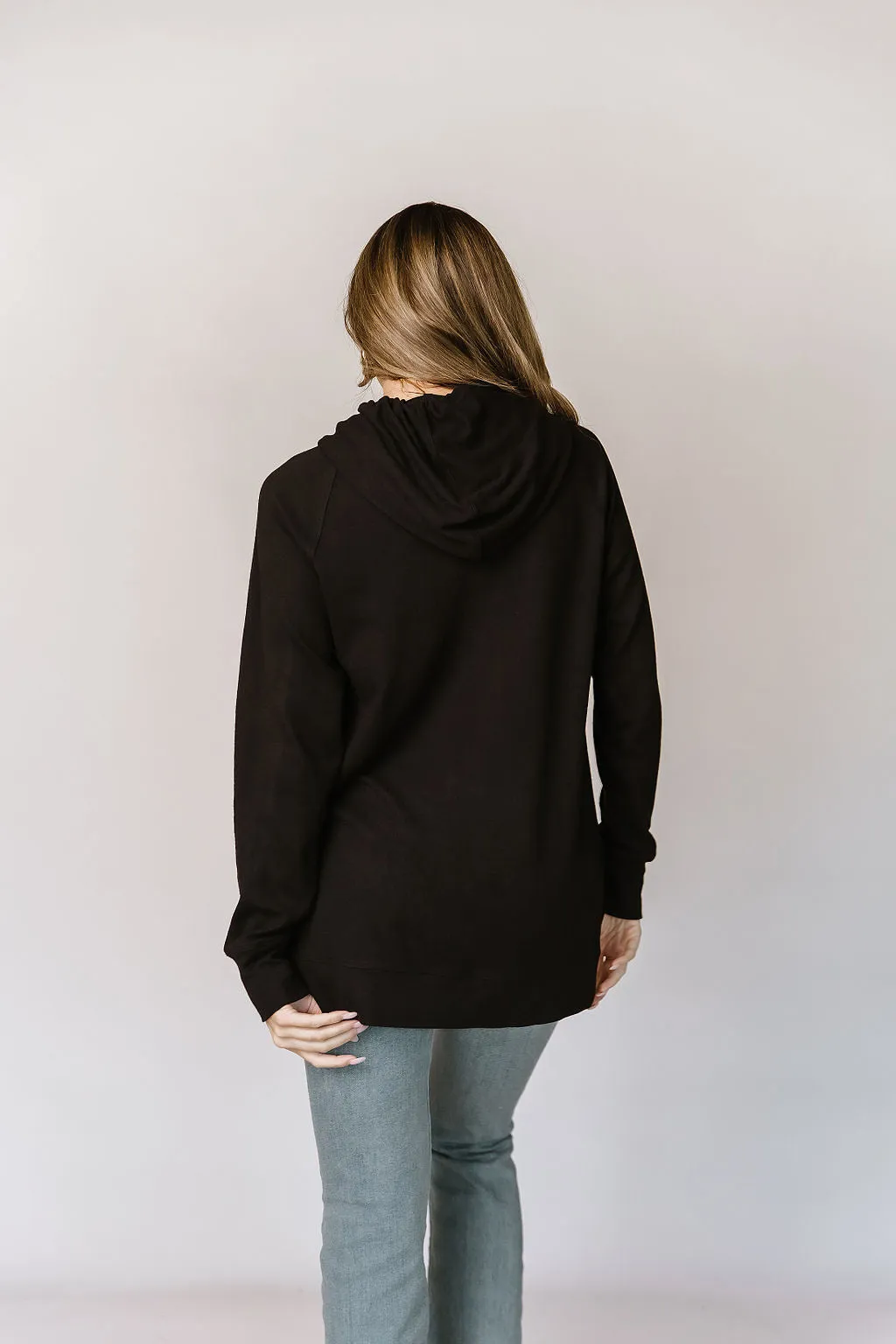 Ampersand Blackout Hooded Tunic Sweatshirt