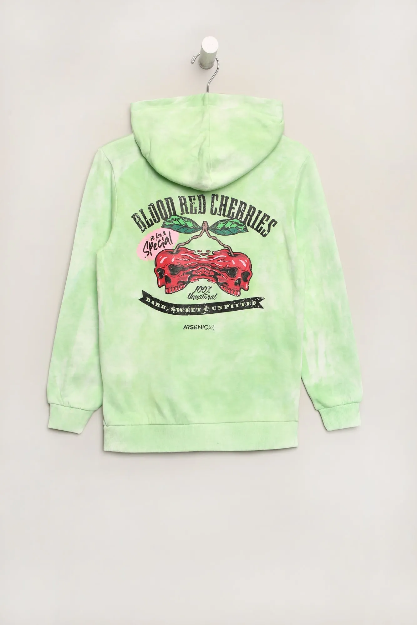 Arsenic Youth Cherry Skulls Tie-Dye Hoodie