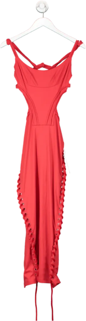 bbxbrand Red Velvet Maxi dress - Candy Cane UK XS