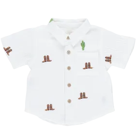 Blue Rooster Boys Jack Shirt - Rodeo Embroidery