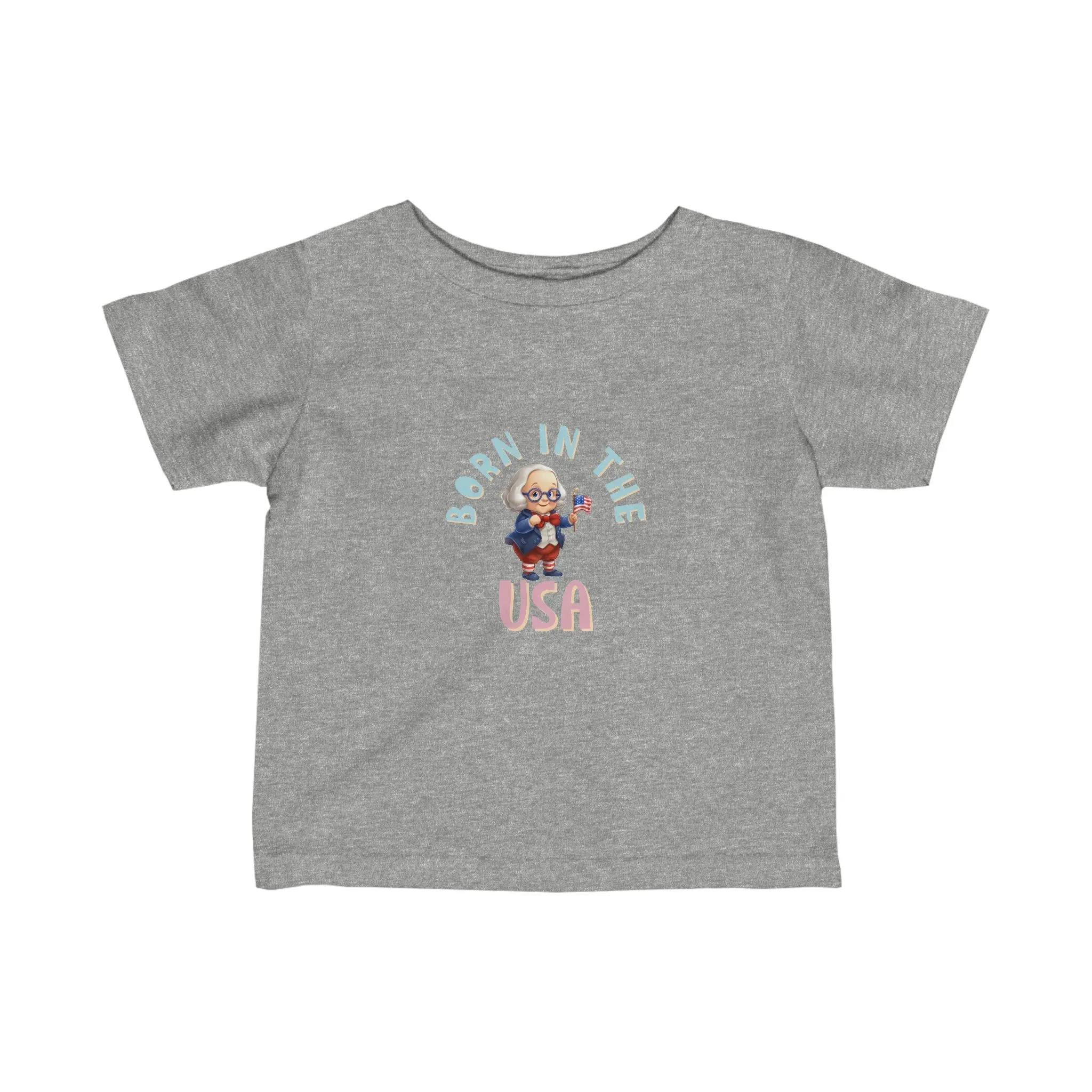 Born in the USA Benjamin Franklin Infant Fine Jersey Tee