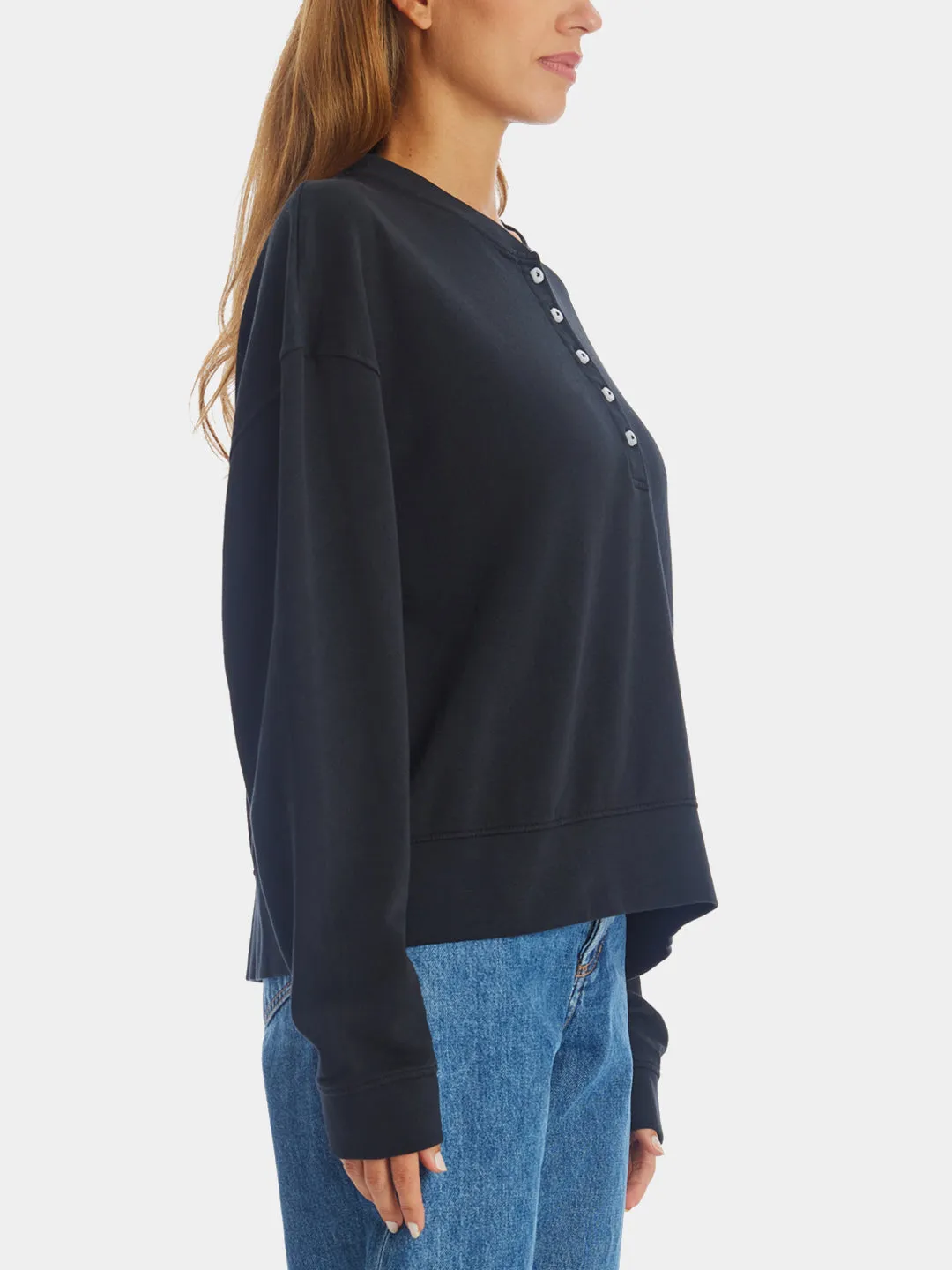 Button Up Crew Sweater