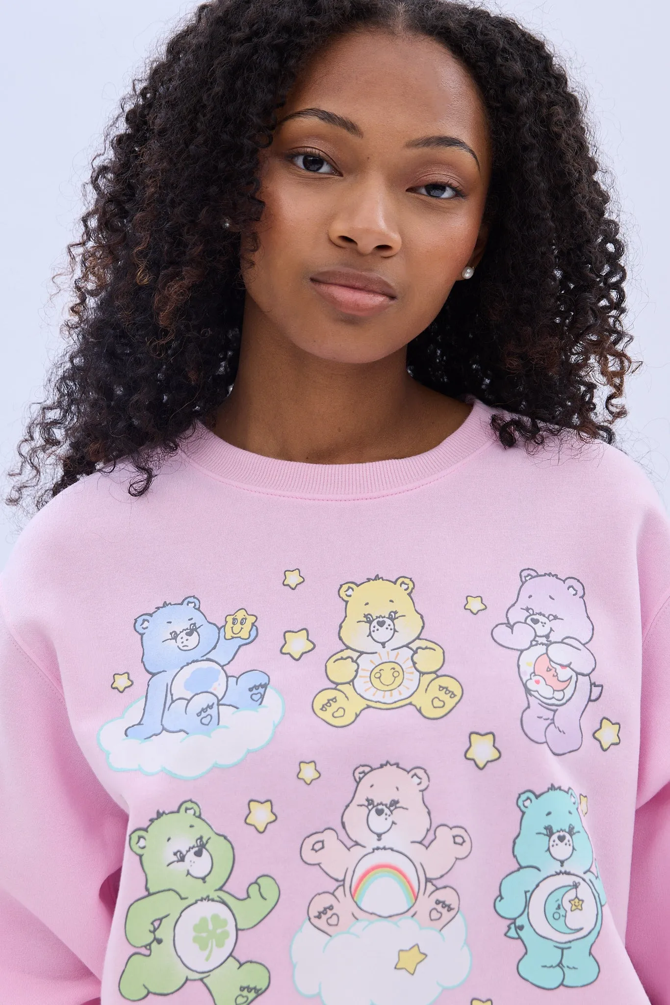 Care Bears And Friends Graphic Crew Neck Sweatshirt