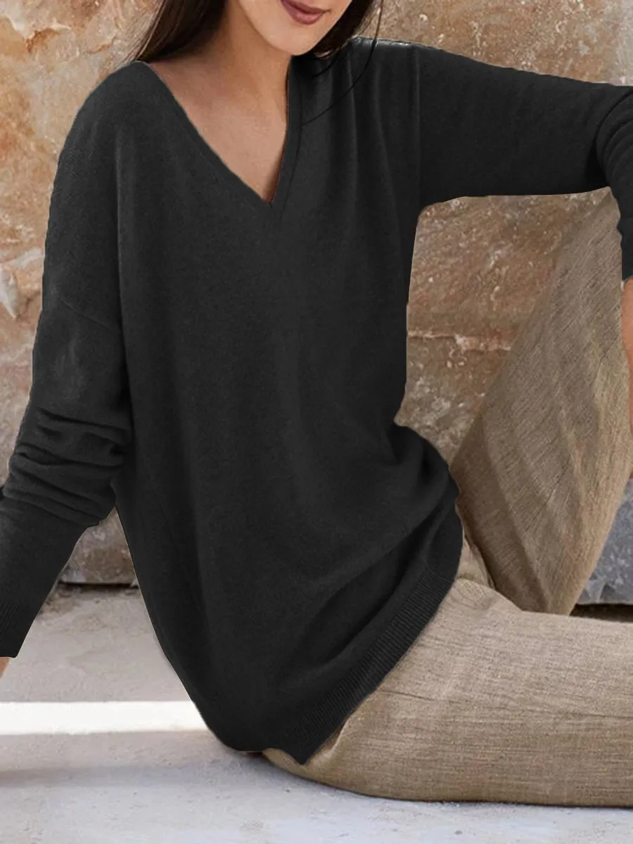 Casual Solid Plus Size Sweaters