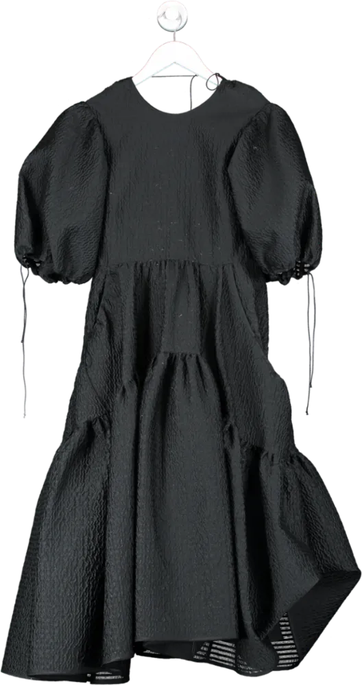 Cecilie Bahnsen Black Puff Sleeve Tilde Dress UK 6