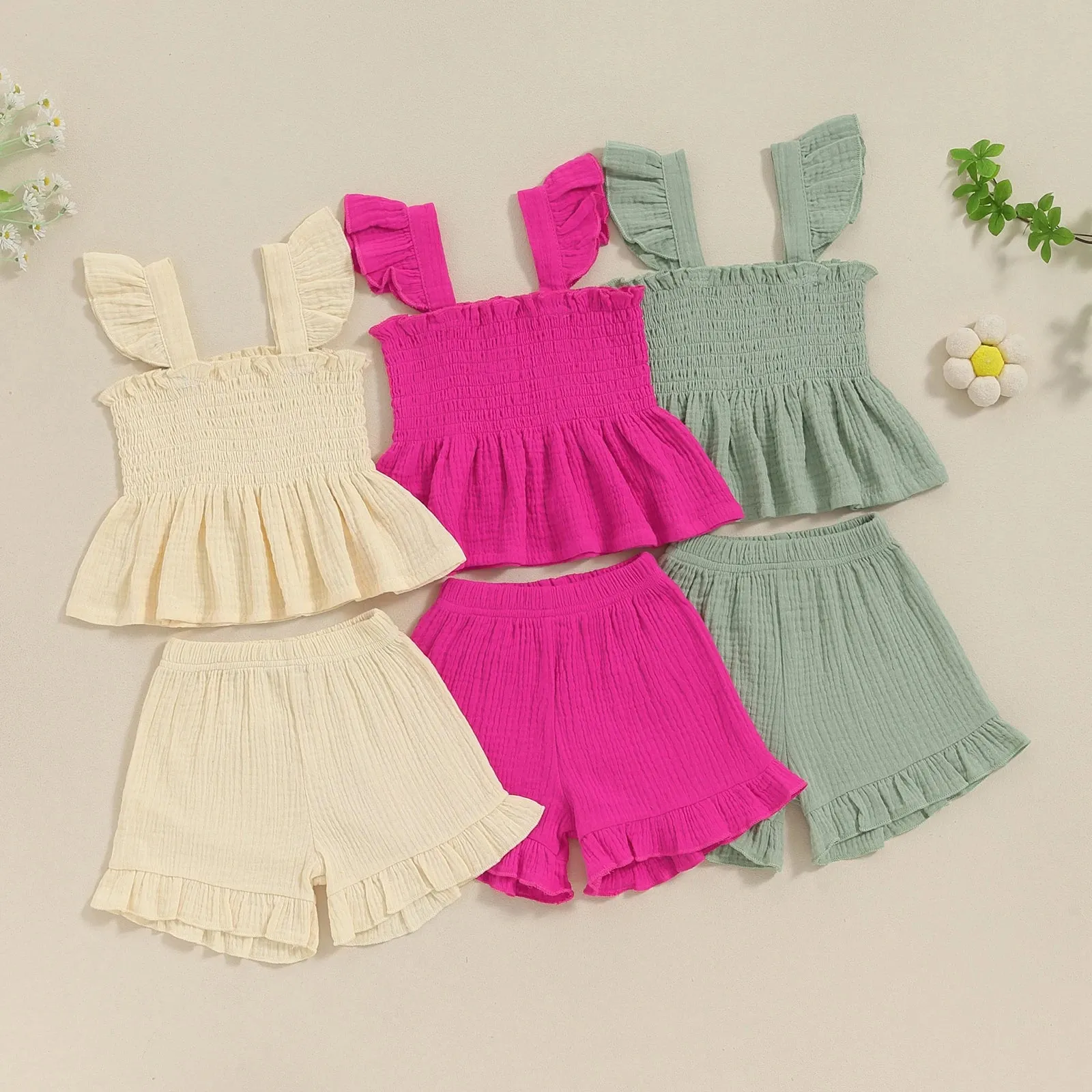 CHARLENE Smocked Summer Outfit