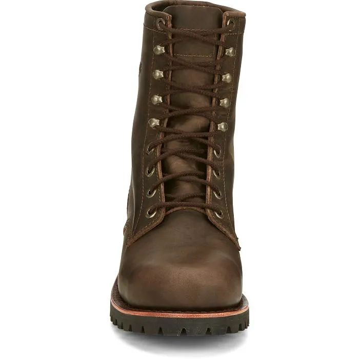 Chippewa Men's Classic 2.0 8 Steel Toe Lace Up Work Boot -Brown- NC2086