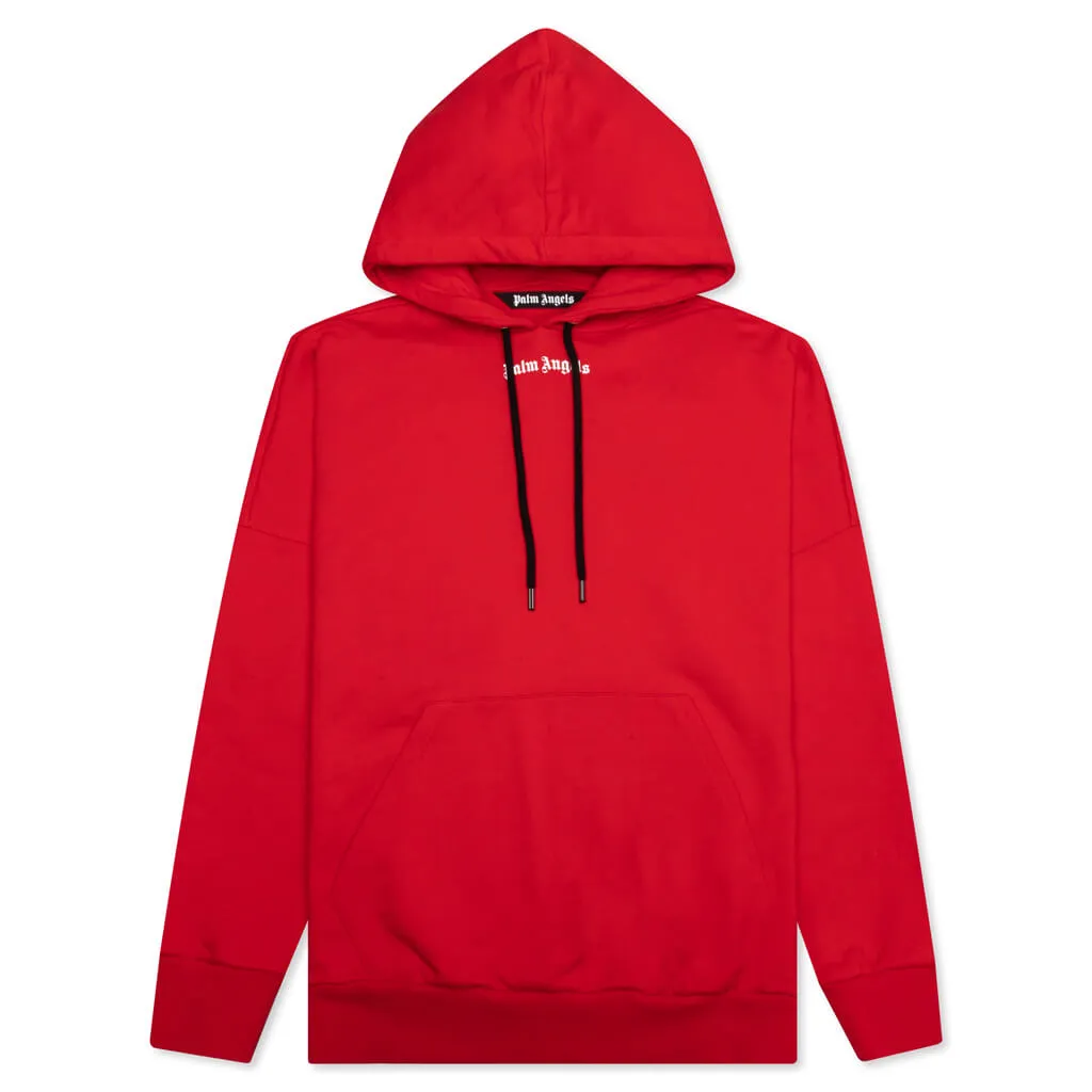 Classic Logo Over Hoodie - Red/White