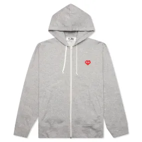 Comme des Garcons PLAY x the Artist Invader Hooded Sweatshirt - Top Grey