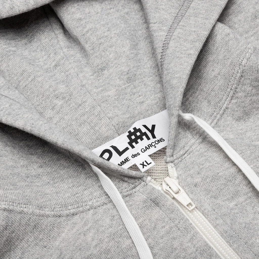 Comme des Garcons PLAY x the Artist Invader Hooded Sweatshirt - Top Grey