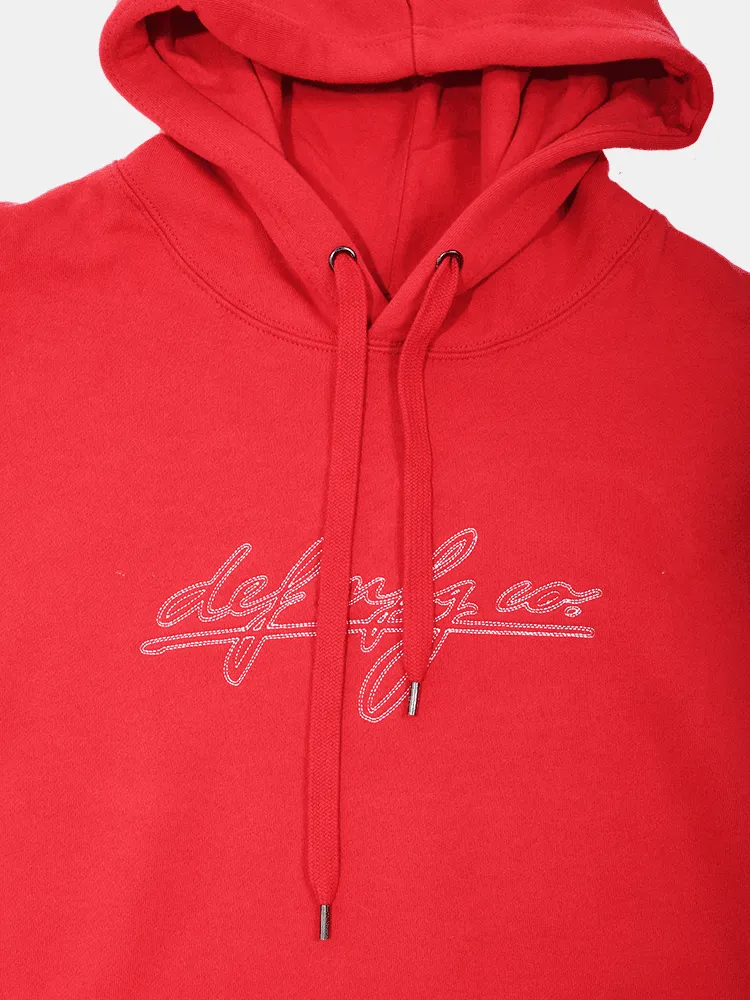 Def Class Thread Stitch Hood - Red