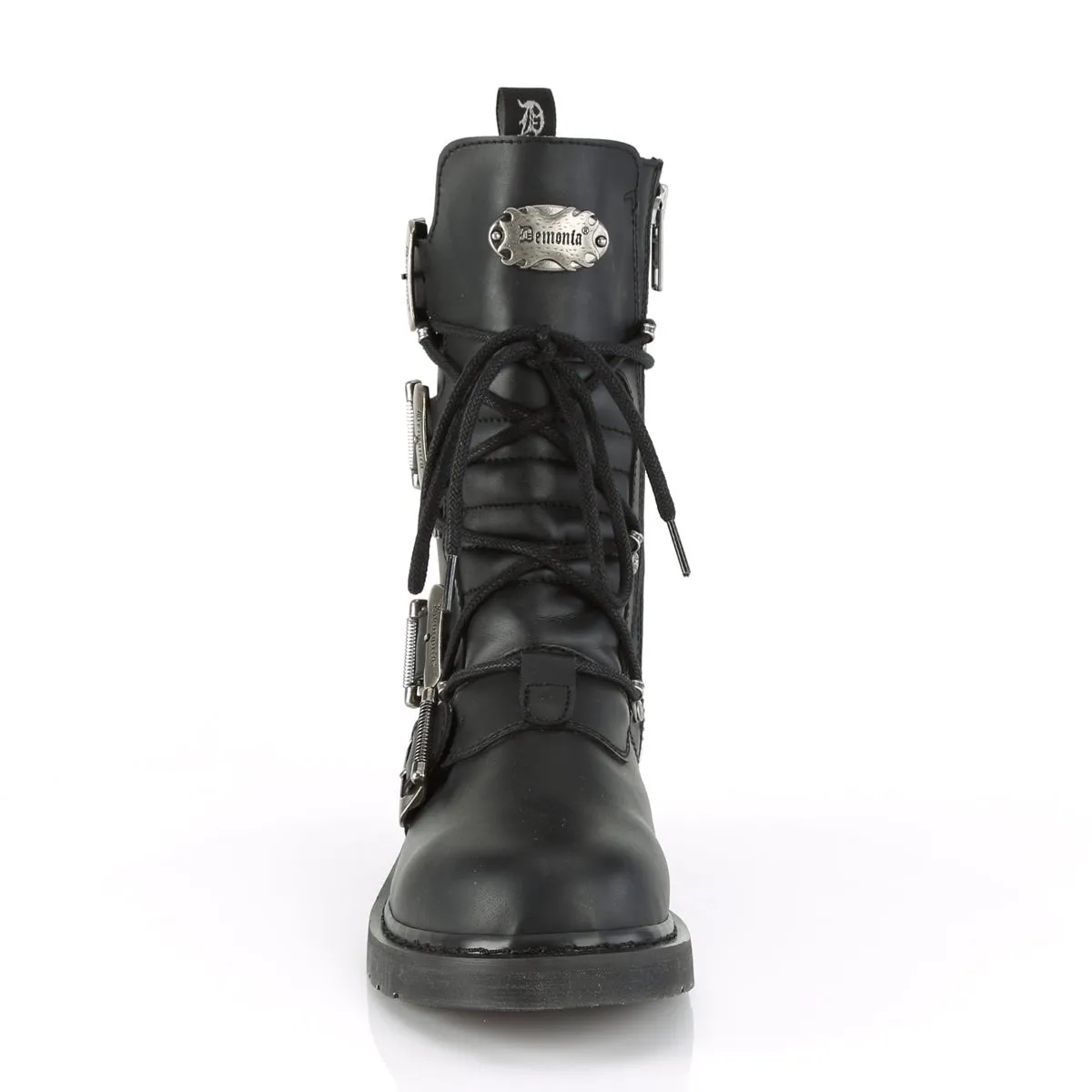 Demonia BOLT-265 | Black Vegan Leather Combat Boots