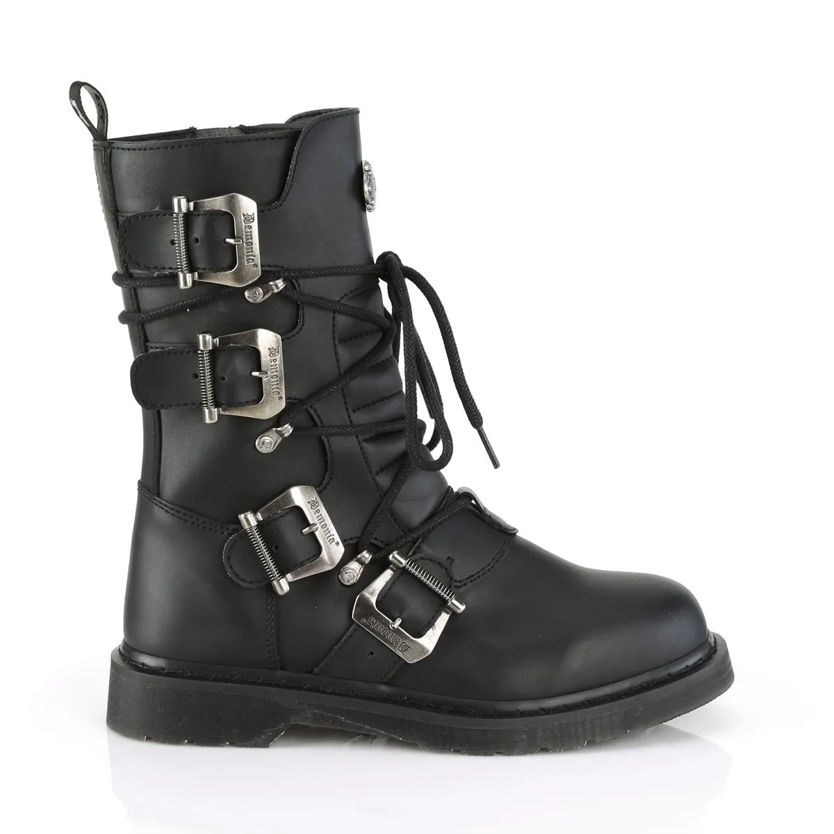 Demonia BOLT-265 | Black Vegan Leather Combat Boots