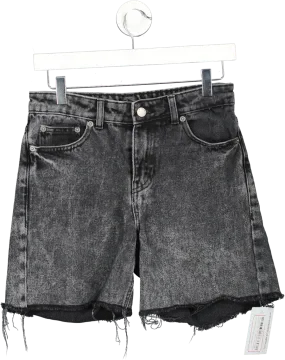 Dr Denim Nora Shorts With Raw Hem Black Wash W25