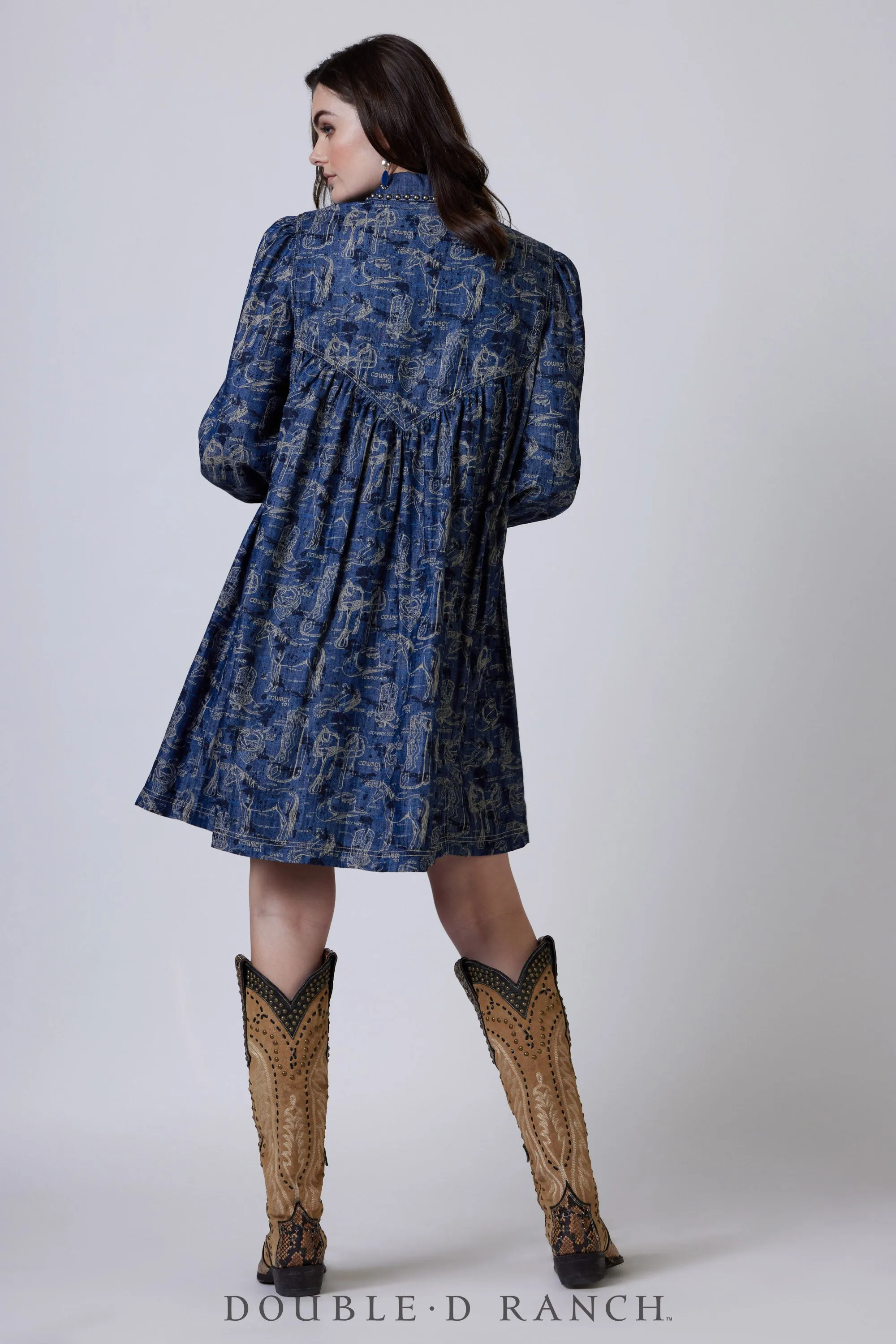 Classic Western-Style Cowboy Dress for Women