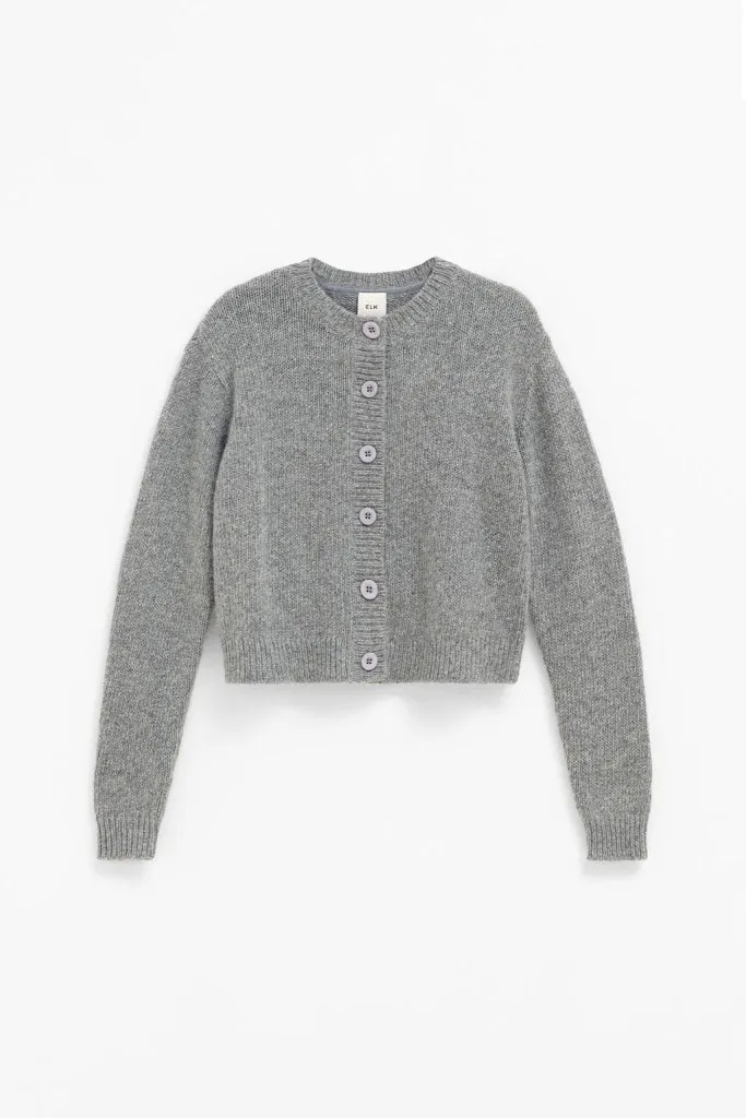 Elk The Label Kabrit Mid Grey Cardigan - Cozy and Stylish