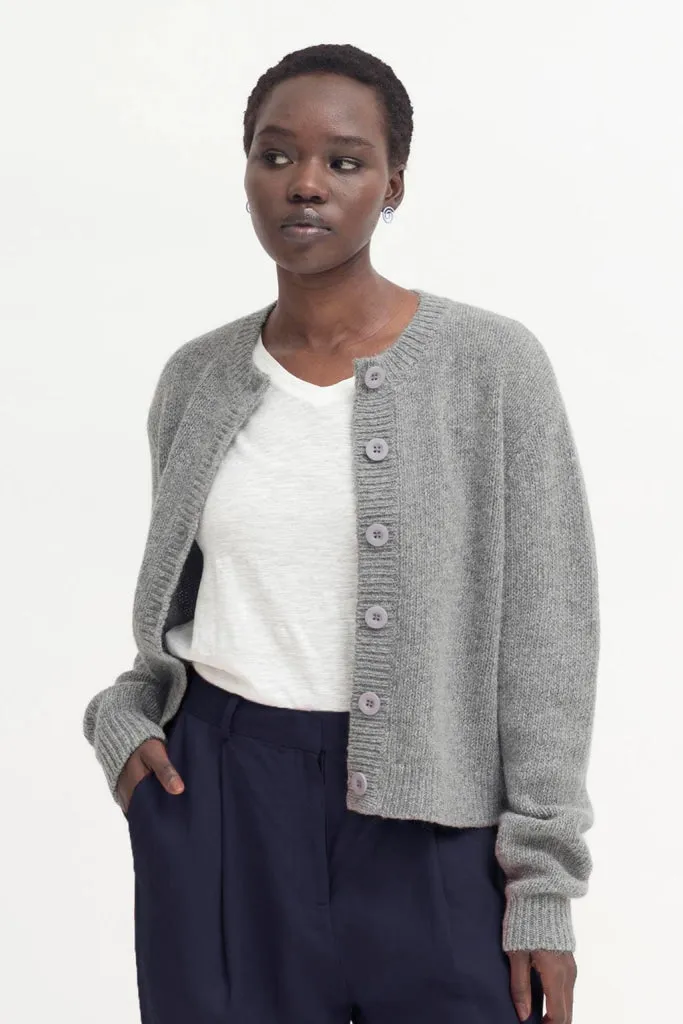 Elk The Label Kabrit Mid Grey Cardigan - Cozy and Stylish