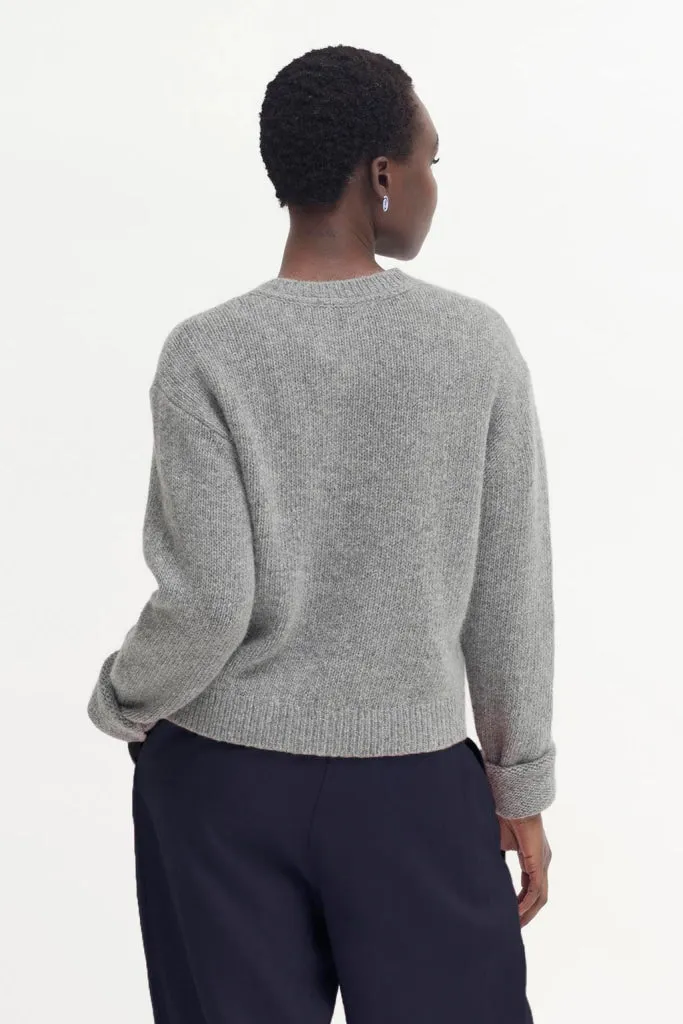 Elk The Label Kabrit Mid Grey Cardigan - Cozy and Stylish