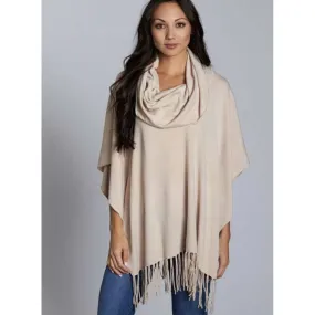 Emeila Cream Fringe Poncho Lovestitch-SALE