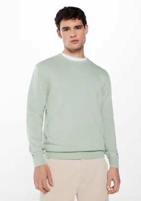 Essential jumper with elbow patches - Green