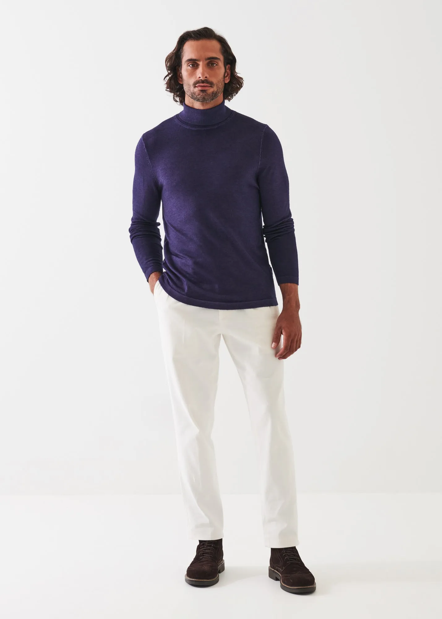 EXTRA-FINE MERINO VINTAGE WASH TURTLENECK