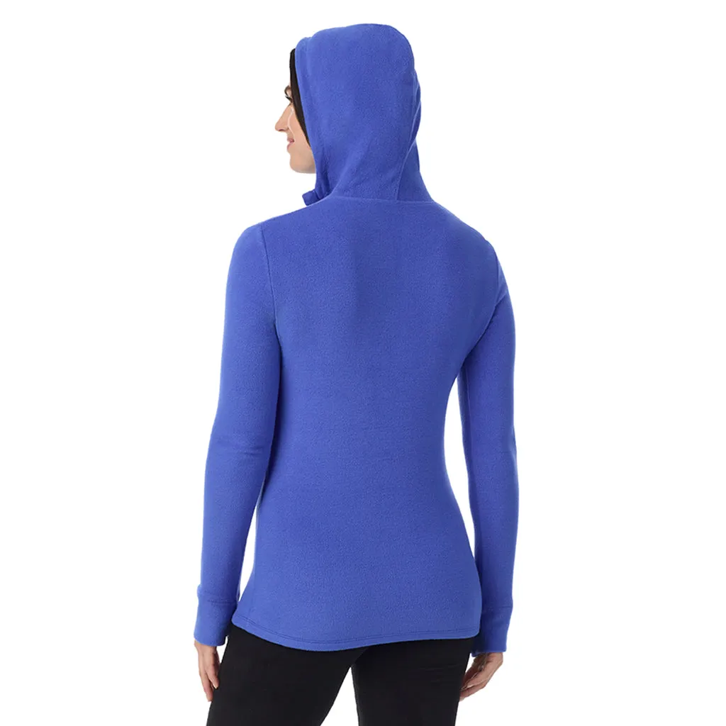 Fleecewear With Stretch Long Sleeve Half Zip Hoodie