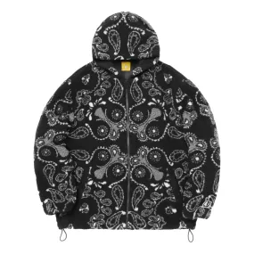 #FR2 PAISLEY FLEECE HOODIE-BLACK