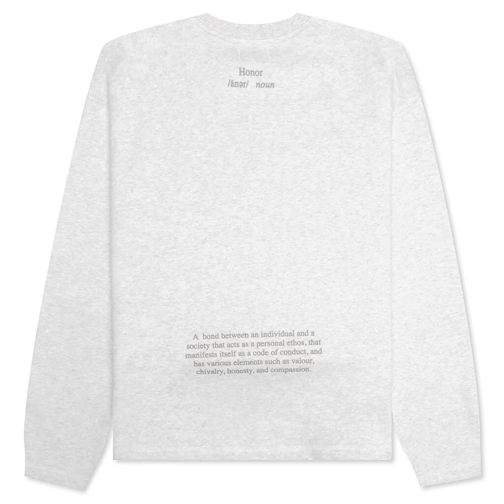 Honor The Gift Honor Code Crewneck - Light Heather