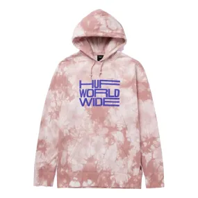 HUF BROADCAST TIEDYE P/O HOODIE-CORAL