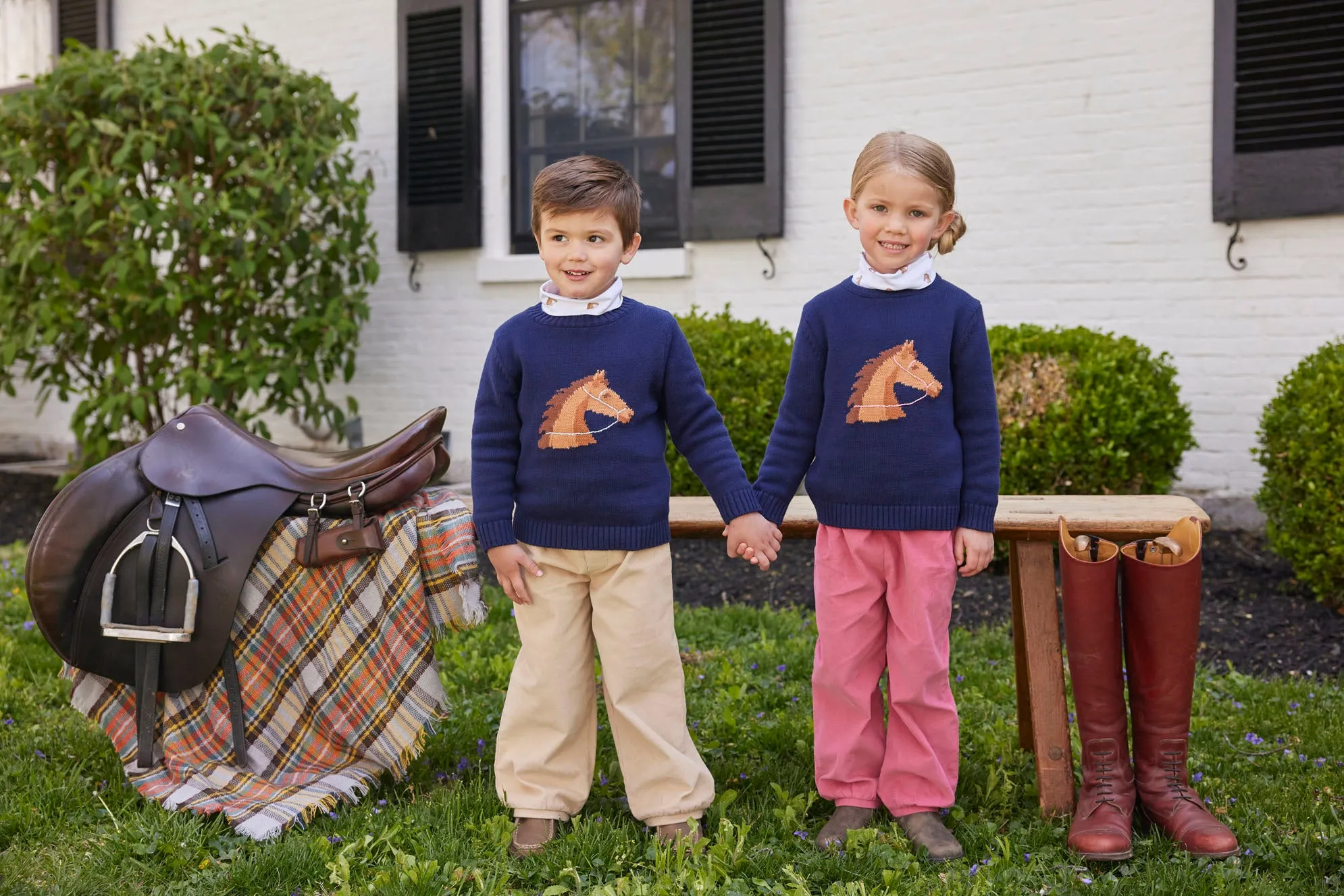 Intarsia Sweater - Girl Horse