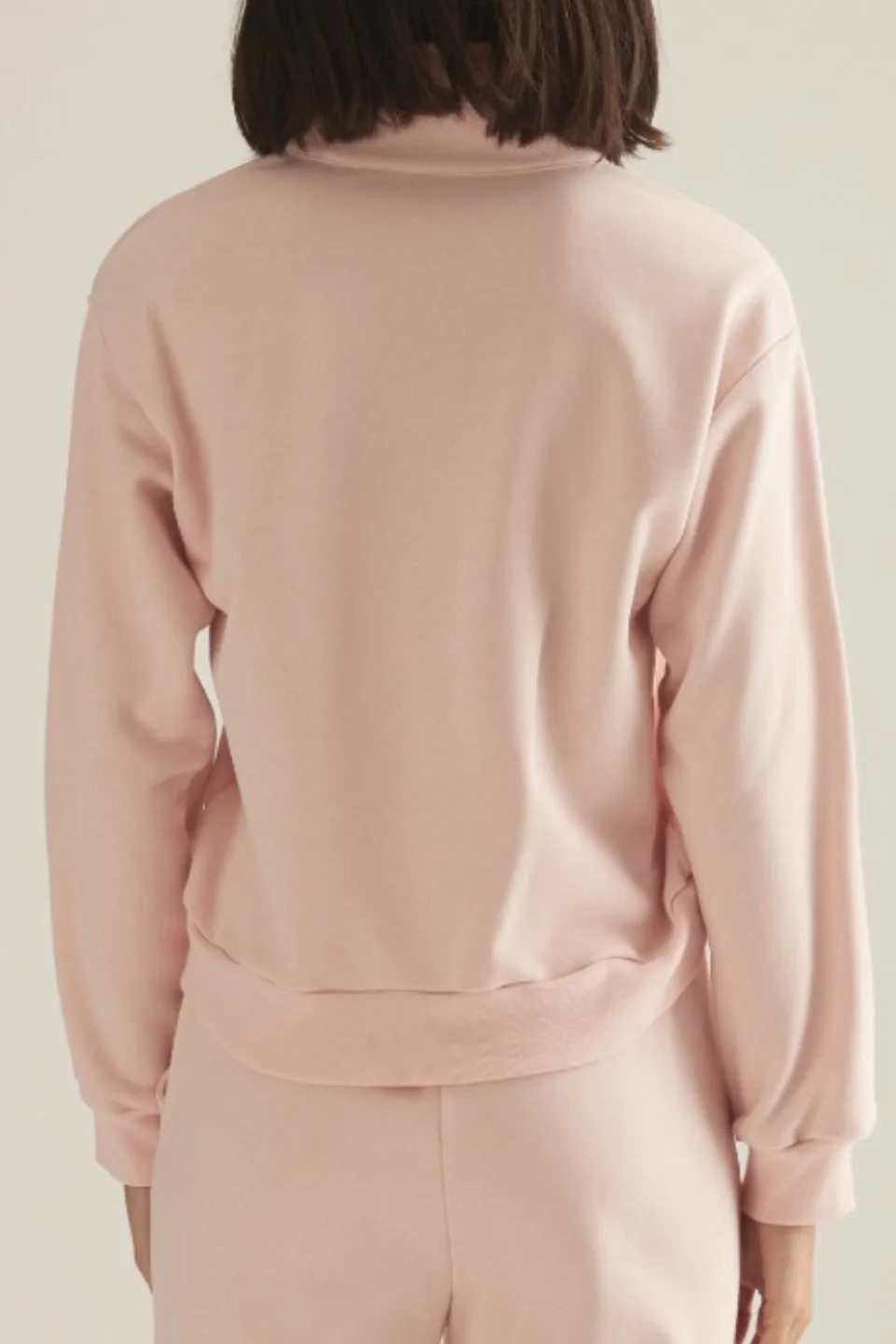 Jamie Pink Zip Up Fleece Jumper