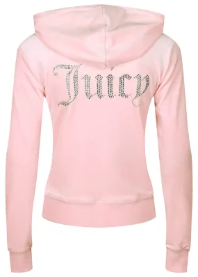 Juicy Couture Robertson Diamante Hoodie - almond blossom