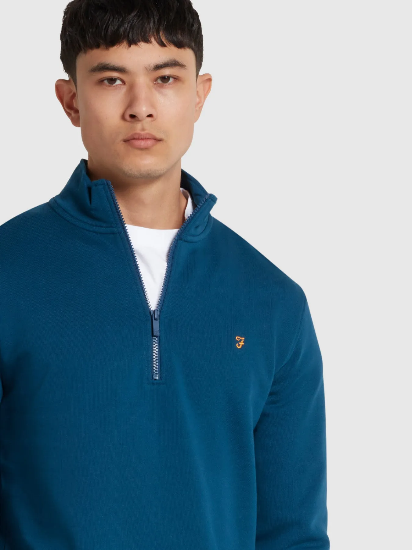 Kelly Quarter Zip Sweatshirt In Sailor Blue