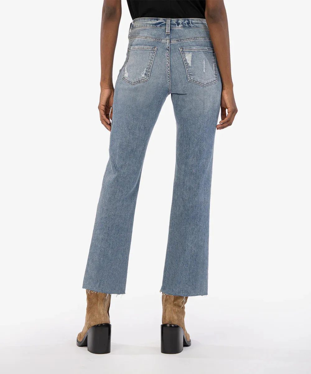 Kut Jeans |  New Kelsey High Rise Fab Ab Ankle Flare Jeans | Extraordinary Wash