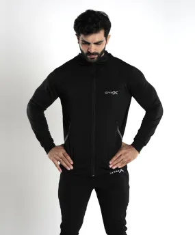 Lancer Muscle Fit Hoodie- Jet Black - Sale