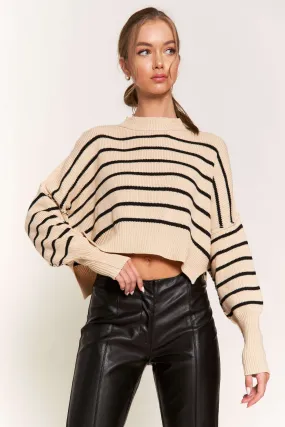 Lovergirl Striped Sweater - Beige