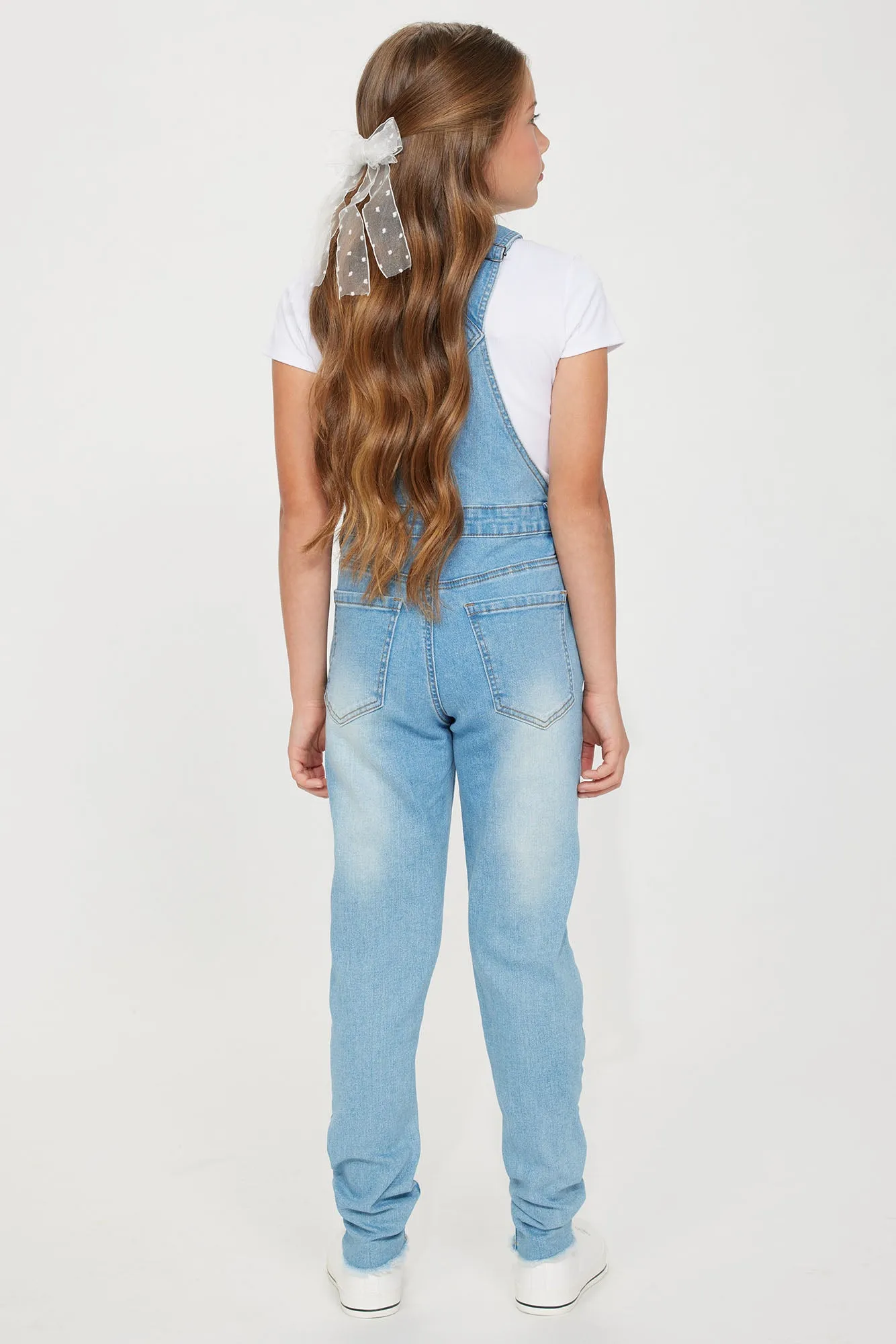 Mini In Town Denim Overalls - Light Wash