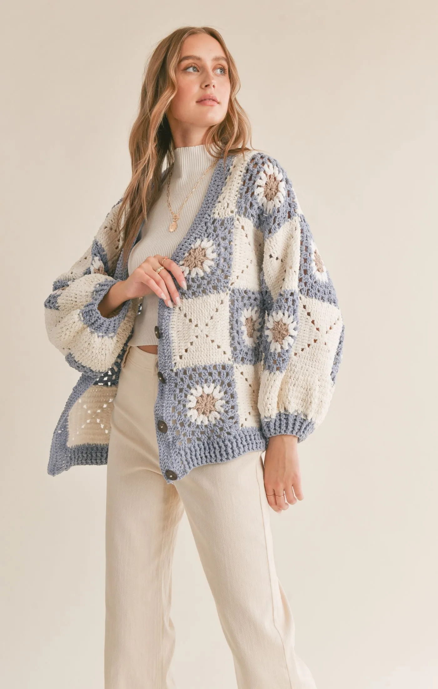 Myriam Daisy Crochet Cardigan