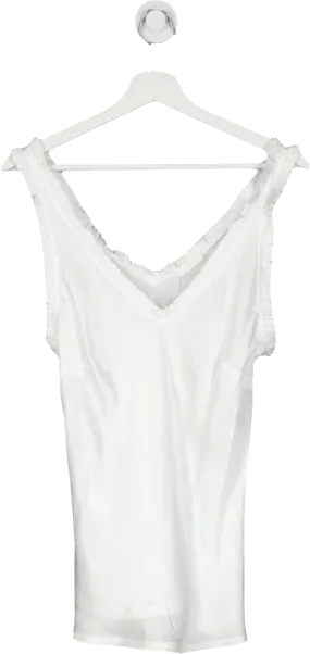 NO.1 George Street White Claudia Satin V Neck Top