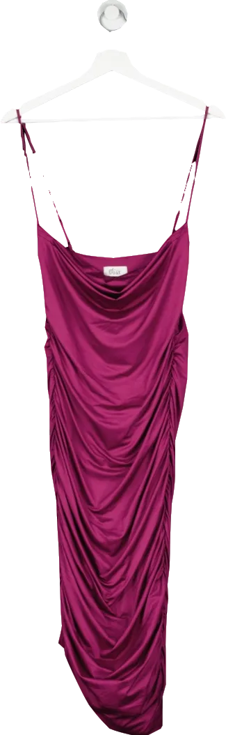 Oh Polly Forever And Always Asymmetric Midi Dress In Purple UK 12