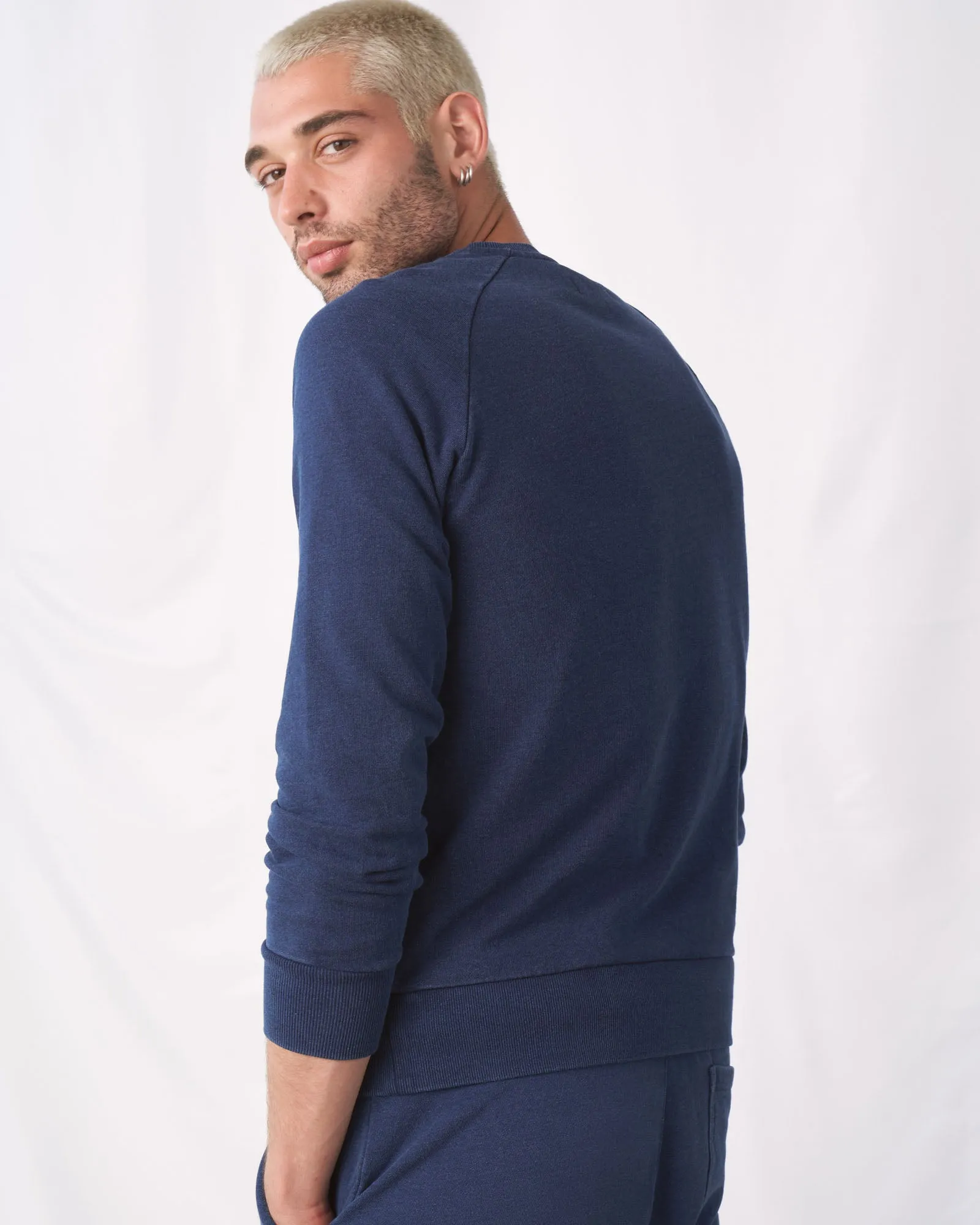 Organic Indigo Throwback Sweatshirt