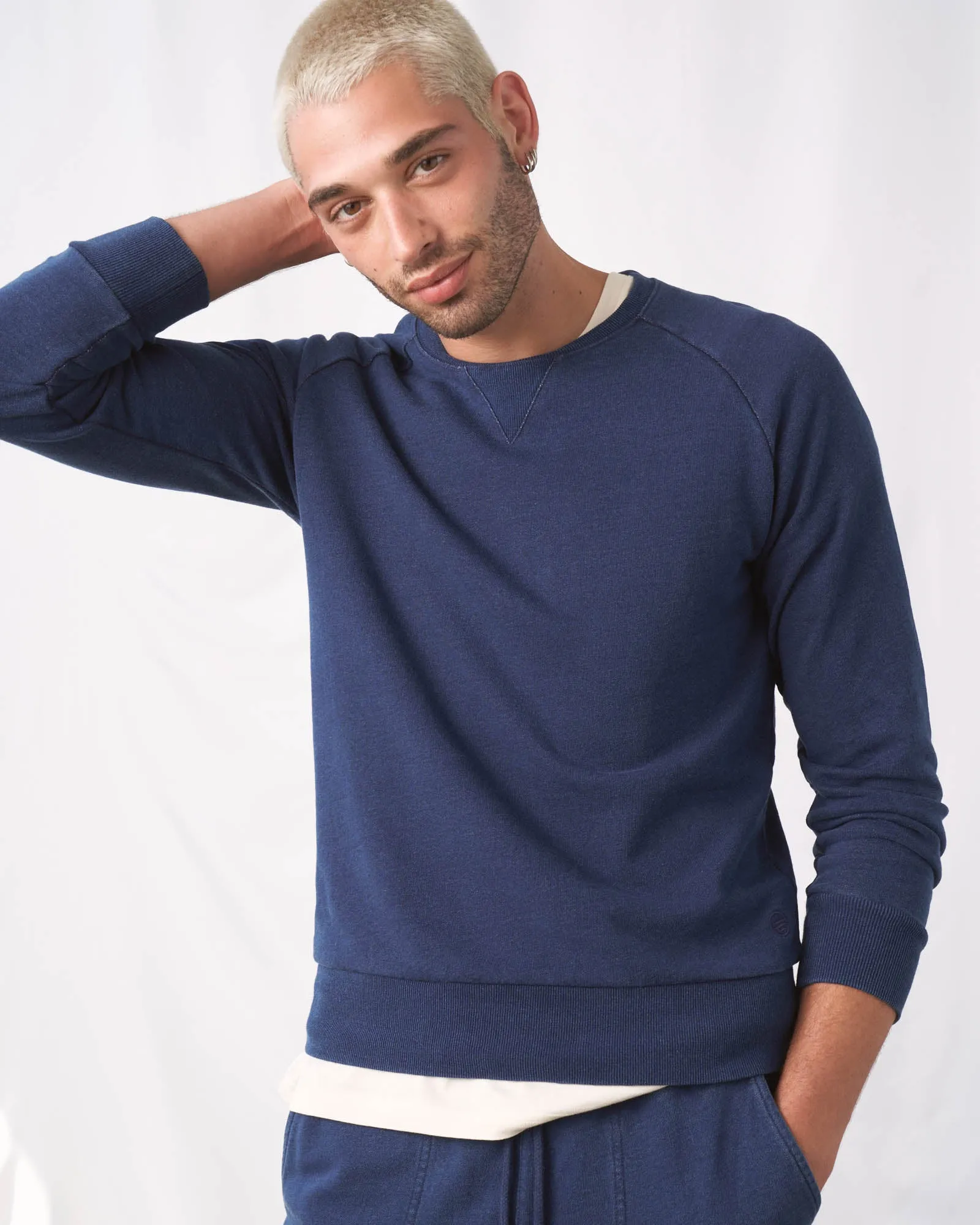 Organic Indigo Throwback Sweatshirt