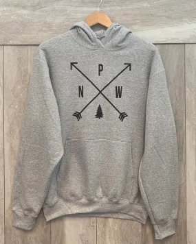 Pacific Northwest, Crossed Arrows, Unisex Hoodie Sweatshirt