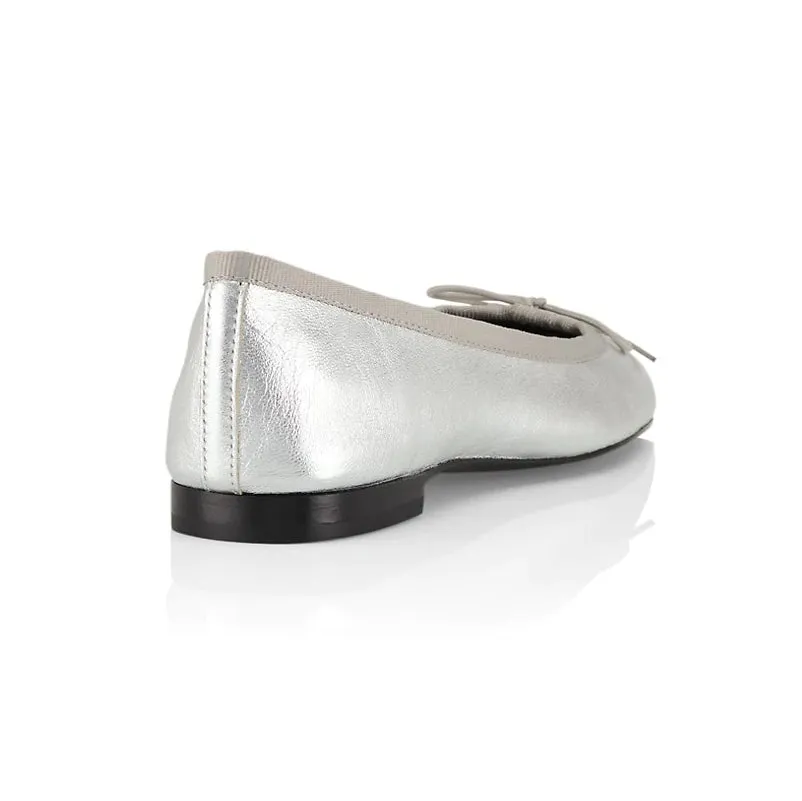 Rag & Bone Joey Silver Ballet Flat