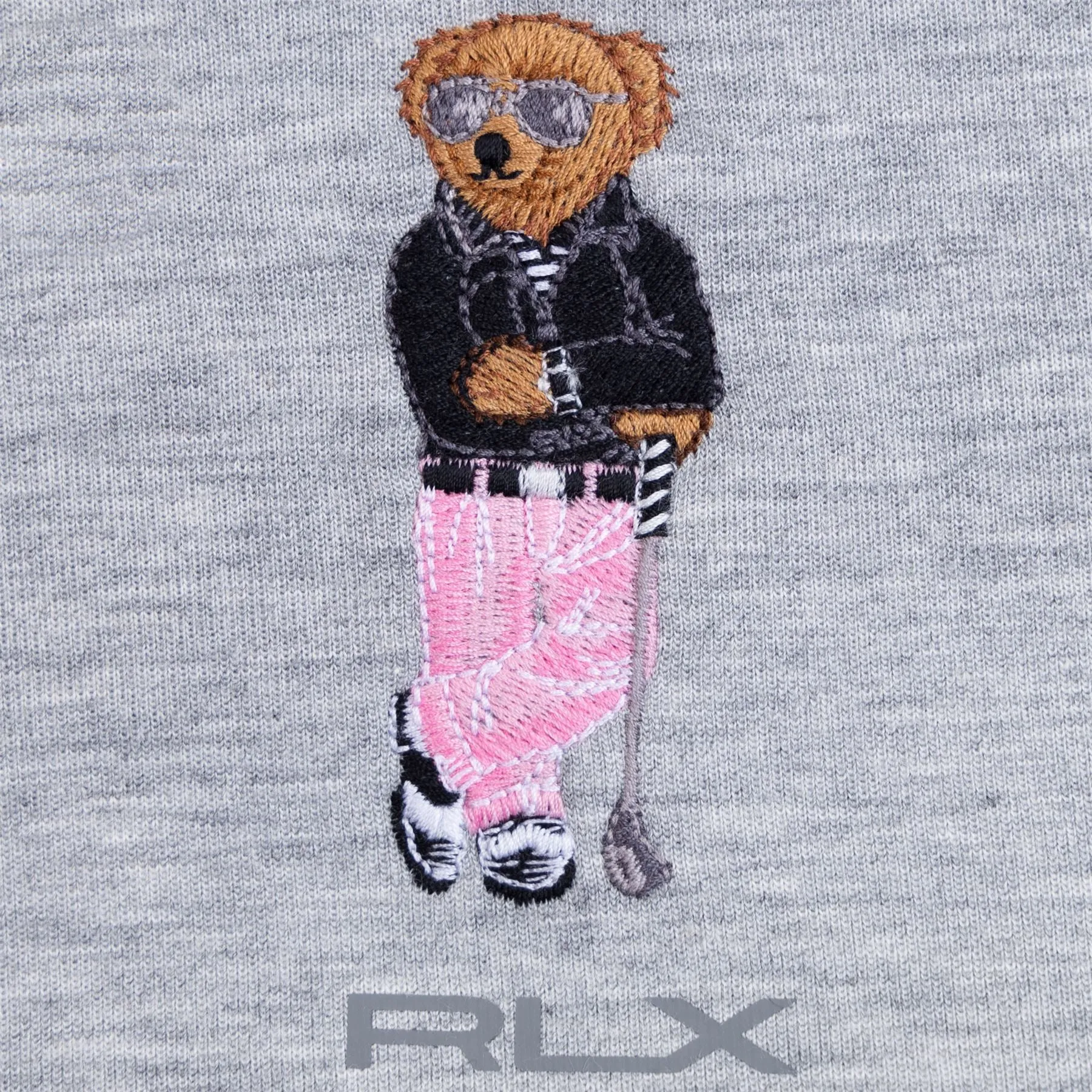 RLX Classic Fit Crew Neck Bear Sweatshirt Andover Grey - SS24